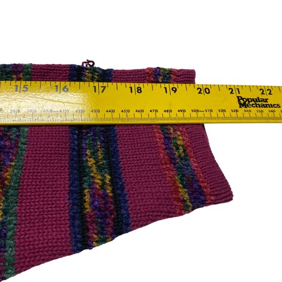 Lizwear Womens Multicolor Striped Knit Sweater S Holiday Christmas - Picture 9 of 9